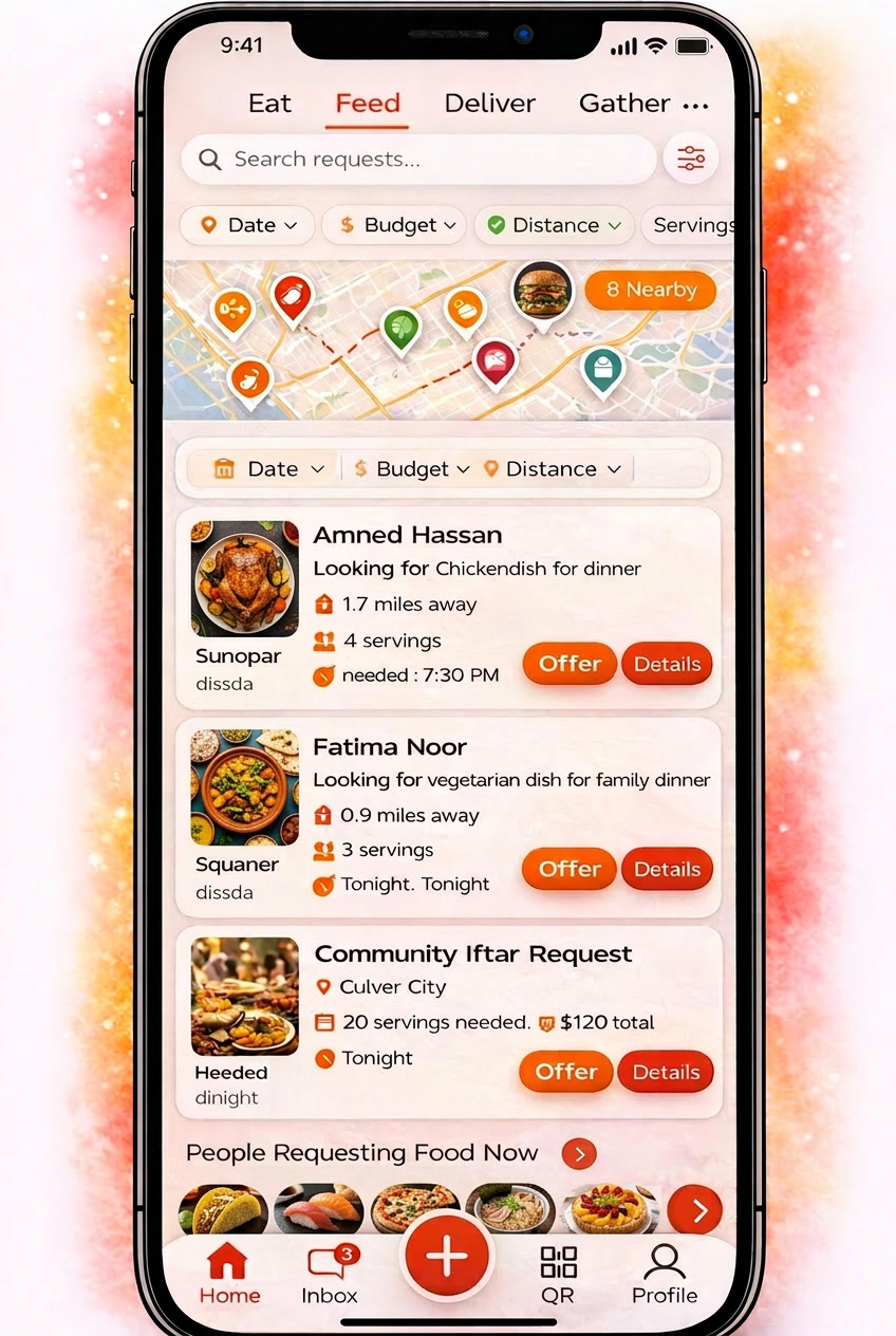 Post and sell home-cooked meals on Feed Thy Neighbor